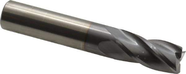 OSG - 1/2", 1" LOC, 1/2" Shank Diam, 3" OAL, 4 Flute, Solid Carbide Square End Mill - Single End, TiCN Finish, Spiral Flute, 30° Helix, Centercutting, Right Hand Cut, Right Hand Flute, Series 404 - Eagle Tool & Supply