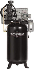 Campbell Hausfeld - 5 hp, 80 Gal Stationary Electric Vertical Air Compressor - Three Phase, 175 Max psi, 16.6 CFM, 208-230/460 Volt - Eagle Tool & Supply