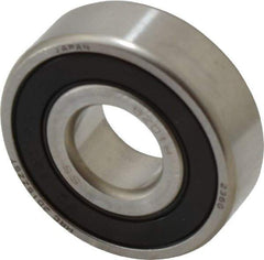 SKF - 12mm Bore Diam, 32mm OD, Double Seal Deep Groove Radial Ball Bearing - 10mm Wide, 1 Row, Round Bore, 3,100 Nm Static Capacity, 5,510 Nm Dynamic Capacity - Eagle Tool & Supply