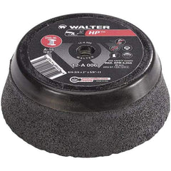 WALTER Surface Technologies - 6" Diam, Surface Grinding Wheel - Aluminum Oxide/Silicon Carbide Blend, Type 11, 6,800 Max RPM, Resinoid Bond - Eagle Tool & Supply