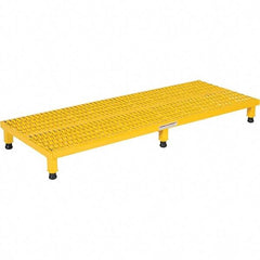 Vestil - 5" High x 24" Wide x 60" Deep, Yellow Step Stand - Steel, 500 Lb Capacity - Eagle Tool & Supply