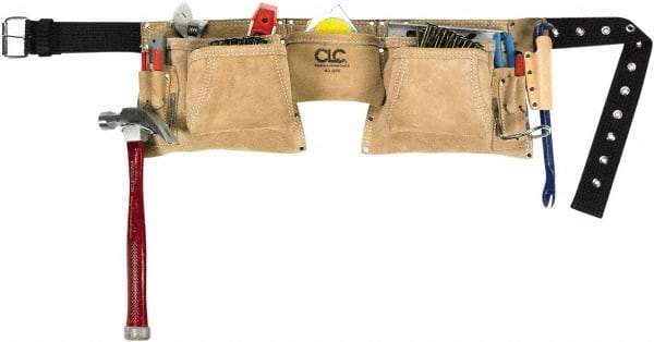 CLC - 29 to 49" Waist Apron - 12 Pocket, Tan, Leather - Eagle Tool & Supply