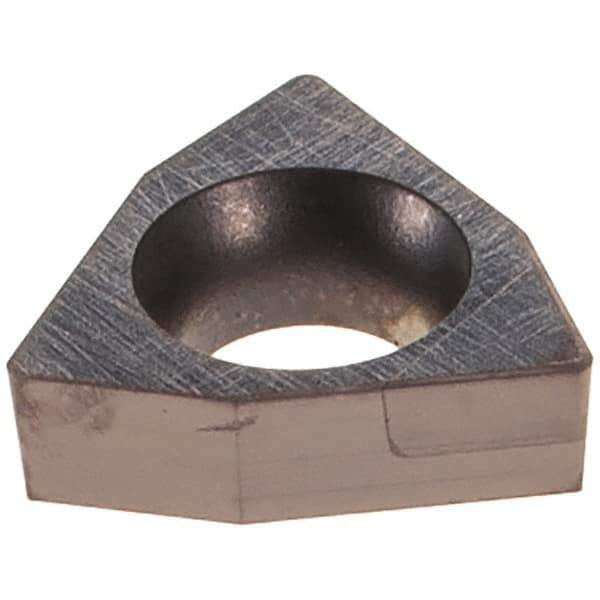 Kyocera - WBGW1.210.5 Grade KBN25M CBN Turning Insert - Megacoat Finish, 80° Trigon, 5/32" Inscr Circle, 1/16" Thick, 0.001" Corner Radius - Eagle Tool & Supply