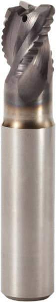 Seco - 16mm Diam, 18mm LOC, 3 Flute Solid Carbide 0.5mm Corner Radius Roughing End Mill - MEGA-T Finish, 95mm OAL, 16mm Shank Diam, Single End, Extended Reach, Centercutting, 37.5° Helix - Eagle Tool & Supply
