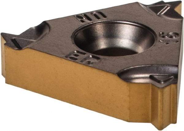 Iscar - 16ERM External Right Hand 16 UN Laydown Threading Insert - Grade IC808, TiAlN Coated Carbide, 9.53mm Inscribed Circle - Eagle Tool & Supply