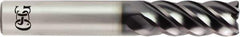 OSG - 3/4", 5 Flute, Solid Carbide, 0.09" Corner Radius End Mill - 4" OAL, 1-1/2" LOC - Eagle Tool & Supply