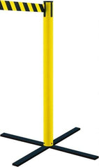 Tensator - 38" High Aluminum Pedestrian Stowaway Post - 7-1/2' Long Rope - Eagle Tool & Supply