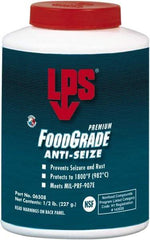 LPS - 0.5 Lb Brush Top Food Grade Anti-Seize Lubricant - Metal Free, -1,800°F, Opaque Off-White, Food Grade - Eagle Tool & Supply