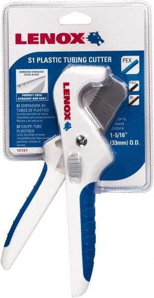 Lenox - 3/8" to 1" Pipe Capacity, Tube Cutter - Cuts Plastic, Rubber, PVC, CPVC - Eagle Tool & Supply