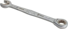 Wera - 9/16" 12 Point Combination Wrench - 7-1/2" OAL, Chrome Molybdenum Steel, Satin Finish - Eagle Tool & Supply