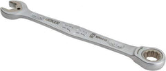 Wera - 1/2" 12 Point Combination Wrench - 7-5/64" OAL, Chrome Molybdenum Steel, Satin Finish - Eagle Tool & Supply