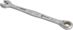 Wera - 7/16" 12 Point Combination Wrench - 6-5/8" OAL, Chrome Molybdenum Steel, Satin Finish - Eagle Tool & Supply