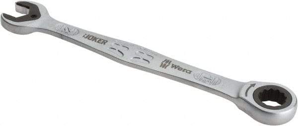 Wera - 12mm 12 Point Combination Wrench - 6-3/4" OAL, Chrome Molybdenum Steel, Satin Finish - Eagle Tool & Supply