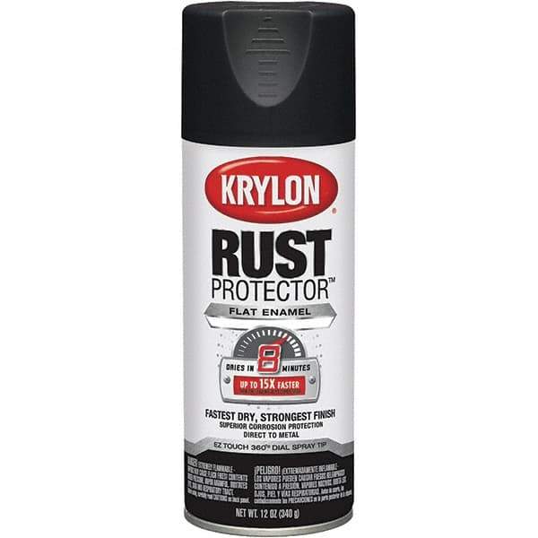 Krylon - 12 oz Black Automotive Heat Resistant Paint - Flat Finish, Comes in Aerosol Can - Eagle Tool & Supply