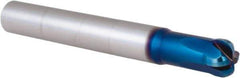 Accupro - 5/16", 4 Flute, Single End, Solid Carbide, 3/32" Corner Radius End Mill - 2-1/2" OAL, 0° Helix, Right Hand Flute, 0.13" LOC, Right Hand Cut, 5/8" Extended Reach - Eagle Tool & Supply