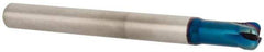 Accupro - 1/4", 4 Flute, Single End, Solid Carbide, 1/16" Corner Radius End Mill - 2-1/2" OAL, 0° Helix, Right Hand Flute, 0.1" LOC, Right Hand Cut, 1/2" Extended Reach - Eagle Tool & Supply
