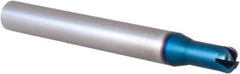 Accupro - 3/16", 4 Flute, Single End, Solid Carbide, 1/16" Corner Radius End Mill - 2-1/4" OAL, 0° Helix, Right Hand Flute, 0.075" LOC, Right Hand Cut, 3/8" Extended Reach - Eagle Tool & Supply
