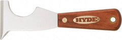 Hyde Tools - Stiff High Carbon Steel Chisel Scraper - 2-1/2" Blade Width x 2-1/2" Blade Length, Hardwood Handle - Eagle Tool & Supply