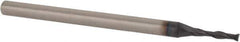 Accupro - 1/16", 5/16" LOC, 1/8" Shank Diam, 2" OAL, 2 Flute, Solid Carbide Square End Mill - Single End, TiAlN Finish, Spiral Flute, 30° Helix, Centercutting, Right Hand Cut, Right Hand Flute - Eagle Tool & Supply