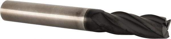 Accupro - 5/16", 13/16" LOC, 5/16" Shank Diam, 2-1/2" OAL, 4 Flute, Solid Carbide Square End Mill - Single End, Diamond Finish, Spiral Flute, 30° Helix, Centercutting, Right Hand Cut, Right Hand Flute - Eagle Tool & Supply