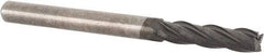 Accupro - 1/8", 1/2" LOC, 1/8" Shank Diam, 1-1/2" OAL, 4 Flute, Solid Carbide Square End Mill - Single End, Diamond Finish, Spiral Flute, 30° Helix, Centercutting, Right Hand Cut, Right Hand Flute - Eagle Tool & Supply