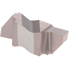 Tool-Flo - 3125FLGP Grade AC50, 3.18mm Cutting Width Carbide Grooving Insert - 4.57mm Max Depth of Cut, Right Hand, 0.005 to 0.01" Corner Radius, TiAlN Finish - Eagle Tool & Supply