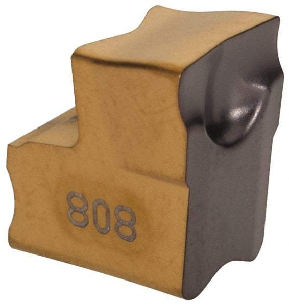 Iscar - TAG J IC808 Grade, 1/4" Cutting Width, Carbide Cutoff Insert - 0° Neutral Lead Angle, 0.0134" Cnr Rad, TiAlN Coated, Single End - Eagle Tool & Supply