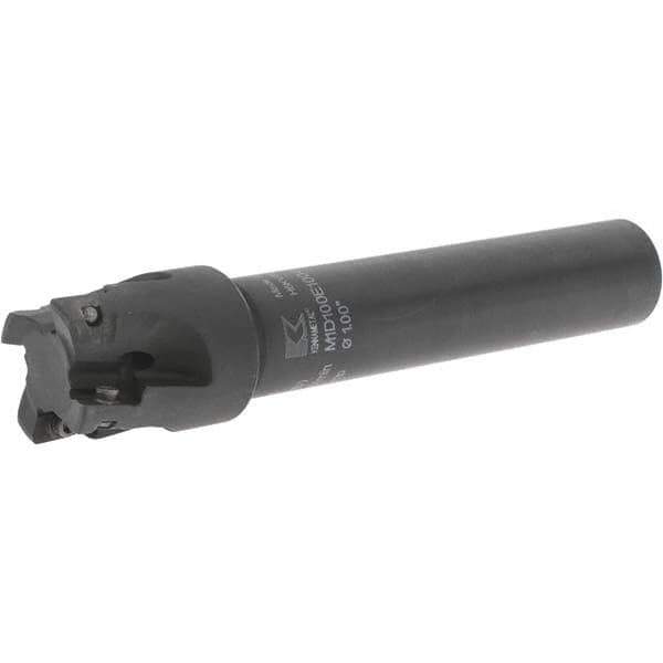 Kennametal - 1" Cut Diam, 10.03mm Max Depth of Cut, 3/4" Shank Diam, 121.92mm OAL, Indexable Square Shoulder Helical End Mill - EDCT 10T3.. Inserts, Cylindrical Shank, 0° Lead Angle, Through Coolant, Series Mill 1-10 - Eagle Tool & Supply
