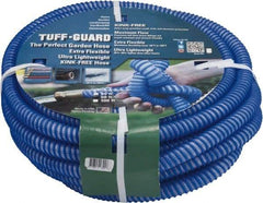 JGB Enterprises - 100' Long Garden Hose - 5/8" Diam, 5/8" GHT, Polypropylene, 100 psi, Hot Water Compatible, All Season, Blue - Eagle Tool & Supply