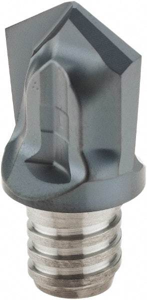 Iscar - MM HCD Grade IC908 Carbide Chamfer Milling Tip Insert - TiAlN Finish, 2 Flutes, 0.63" Cutting Diam, 0.61" Depth of Cut - Eagle Tool & Supply