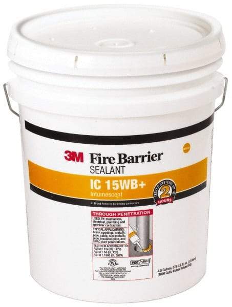 3M - 4.5 Gal Pail Yellow Acrylic & Latex Joint Sealant - -20 to 180°F Operating Temp, 10 min Tack Free Dry Time, Series 15WB - Eagle Tool & Supply