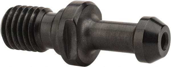 Parlec - C Style, CAT40 Taper, 5/8-11 Thread, 60° Angle Radius, Standard Retention Knob - 2.31" OAL, 0.588" Knob Diam, 0.23" Flange Thickness, 1.268" from Knob to Flange, 0.635" Pilot Diam, 0.138" Coolant Hole, Through Coolant - Exact Industrial Supply