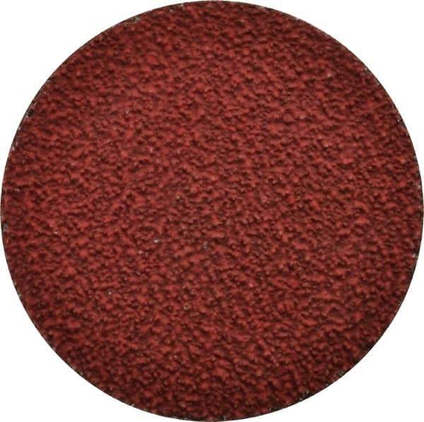 Norton - 3" Disc Diam, 36 Grit, Ceramic Alumina Quick Change Disc - Type R Attaching System, Coated, Red, Very Coarse Grade, 20,000 RPM, R981 Series - Eagle Tool & Supply