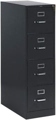 Hon - 15" Wide x 52" High x 26-1/2" Deep, 4 Drawer Vertical File with Lock - Steel, Charcoal - Eagle Tool & Supply