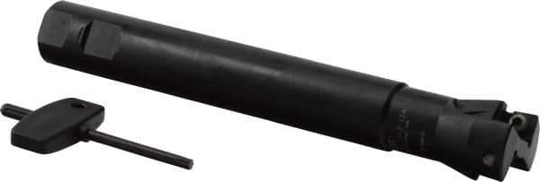 Seco - 1-1/4" Cut Diam, 0.43" Max Depth of Cut, 1" Shank Diam, Indexable Plunge End Mill - Weldon Shank, SCET 1206 Insert Style, R217.79-12A Toolholder Style, Through Coolant - Eagle Tool & Supply