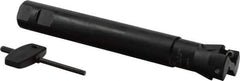 Seco - 1-1/4" Cut Diam, 0.43" Max Depth of Cut, 1" Shank Diam, Indexable Plunge End Mill - Weldon Shank, SCET 1206 Insert Style, R217.79-12A Toolholder Style, Through Coolant - Eagle Tool & Supply