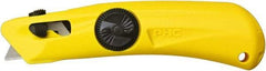 PHC - Springback Utility Knife - 1-5/8" Blade, Yellow Plastic Handle, 1 Blade Included - Eagle Tool & Supply