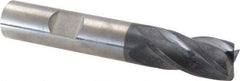 SGS - 1/2" Diam, 0.02" Radius, 1" Length of Cut, 4 Flute, Solid Carbide, Corner Radius End Mill - AlTiN Coated, Single End, 3" Overall Length, 1/2" Shank Diam, Spiral Flute, 30° Helix, Centercutting - Eagle Tool & Supply
