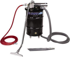 Guardair - 30 Gal Steel Tank, Air Powered Pneumatic Canister Wet/Dry Vacuum - 15 Peak hp, 20' Hose Fitting, Cartridge Filter, Accessories Included - Eagle Tool & Supply