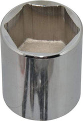 Proto - 1/2" Drive, Standard Hand Socket - 6 Points, 1-3/4" OAL, Chrome Finish - Eagle Tool & Supply