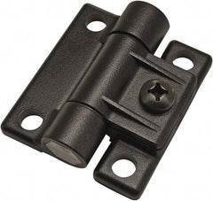 80/20 Inc. - 1-7/16" Long x 1-11/16" Wide x 12.7mm Thick, Adjustable Hinge - Black Acetal, No Finish - Eagle Tool & Supply