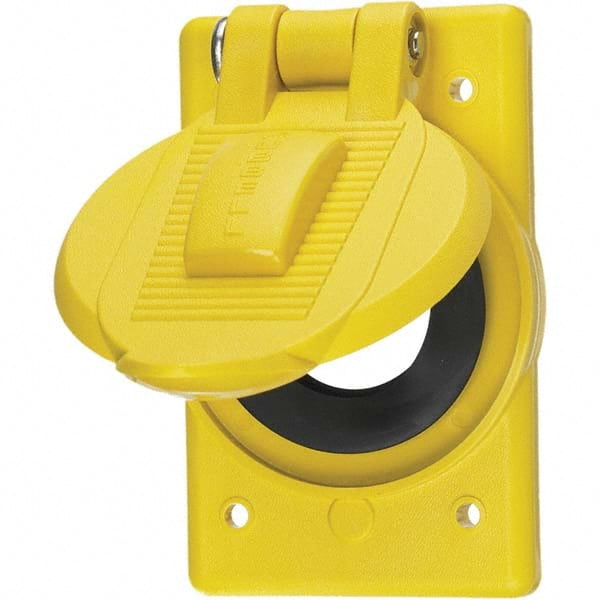 Hubbell Wiring Device-Kellems - Weatherproof Box Covers Cover Shape: Round Number of Holes in Outlet: 1 - Eagle Tool & Supply