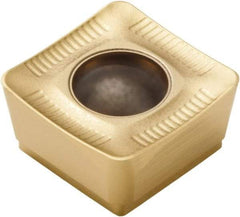 Seco - SCET120612 ME10 Grade F40M Carbide Milling Insert - TiAlN/TiN Finish, 1/4" Thick, 1/2" Inscribed Circle, 0.047" Corner Radius - Eagle Tool & Supply