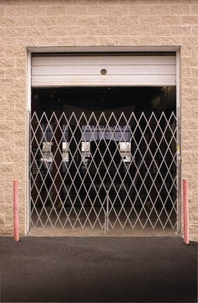 Illinois Engineered Products - 90" High Single Folding Gate - Galvanized Steel, Silver - Eagle Tool & Supply