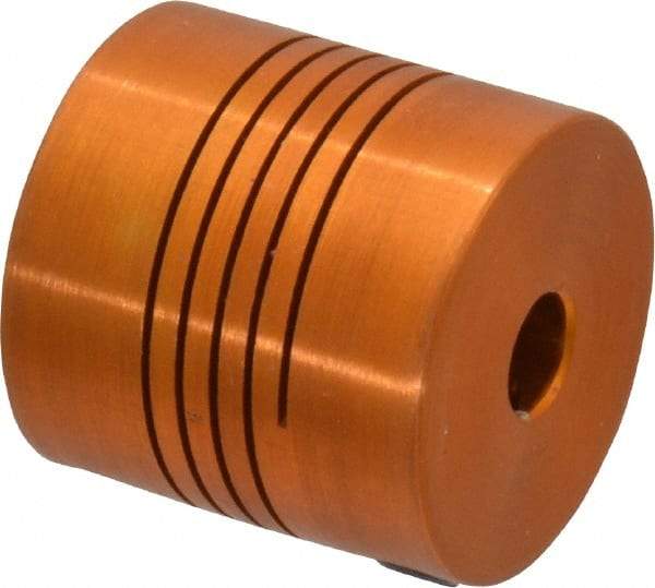 Lovejoy - 3/16" Max Bore Diam, Flexible Screw Hub Coupling - 3/4" OD, 3/4" OAL, Anodized Aluminum - Eagle Tool & Supply