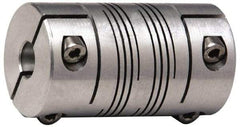 Lovejoy - 1/2" Max Bore Diam, Flexible Clamp Hub Coupling - 1" OD, 1-1/2" OAL, Anodized Aluminum - Eagle Tool & Supply
