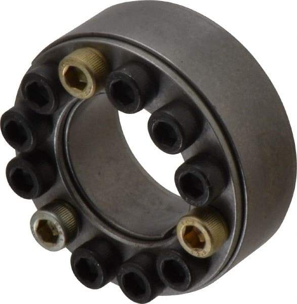 Climax Metal Products - M6 Thread, 1-1/4" Bore Diam, 2.362" OD, Shaft Locking Device - 12 Screws, 10,703 Lb Axial Load, 2.362" OAW, 0.669" Thrust Ring Width, 557 Ft/Lb Max Torque - Eagle Tool & Supply