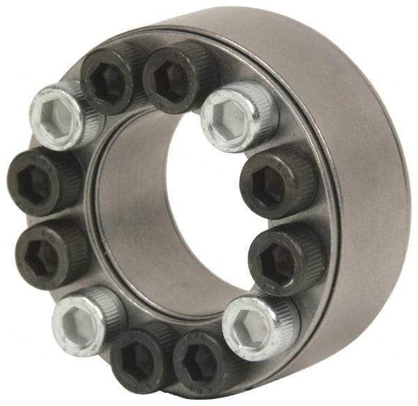 Climax Metal Products - M10 Thread, 3-7/16" Bore Diam, 5.118" OD, Shaft Locking Device - 16 Screws, 41,793 Lb Axial Load, 5.118" OAW, 0.945" Thrust Ring Width - Eagle Tool & Supply