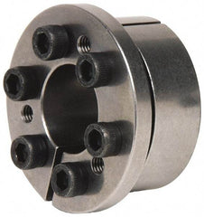 Climax Metal Products - M8 Thread, 2-1/8" Bore Diam, 3.346" OD, Shaft Locking Device - 8 Screws, 18,521 Lb Axial Load, 3.681" OAW, 0.787" Thrust Ring Width, 1,640 Ft/Lb Max Torque - Eagle Tool & Supply