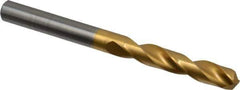 Guhring - 21/64" 140° Solid Carbide Jobber Drill - TiN Finish, Right Hand Cut, Spiral Flute, Straight Shank, 96mm OAL, SU Point - Eagle Tool & Supply